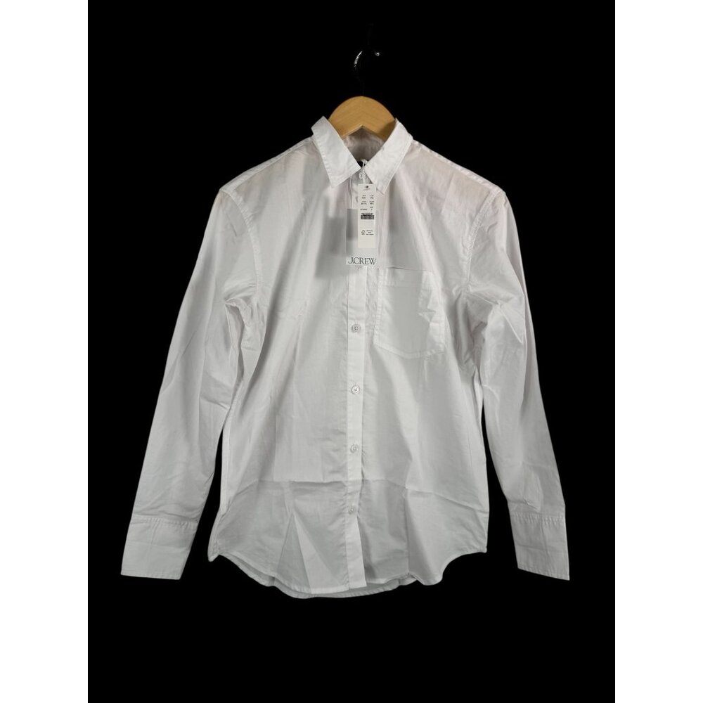 J.Crew Garçon classic shirt in cotton poplin white oversize money sz 0